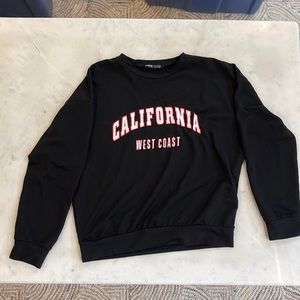 Shein black California Graphic sweatshirt size XS